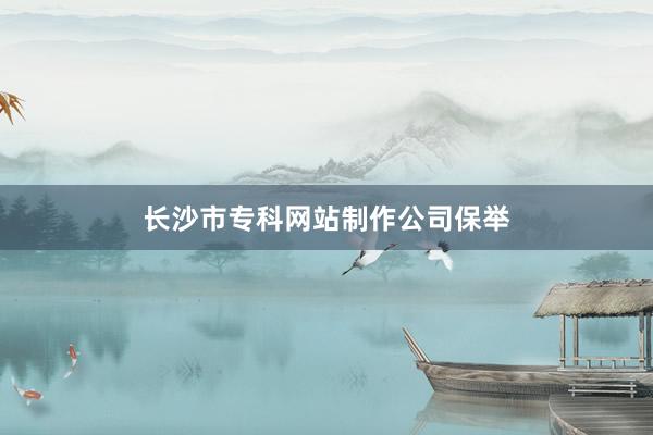 长沙市专科网站制作公司保举